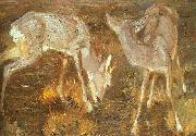 Franz Marc Deer at Dusk oil painting on canvas